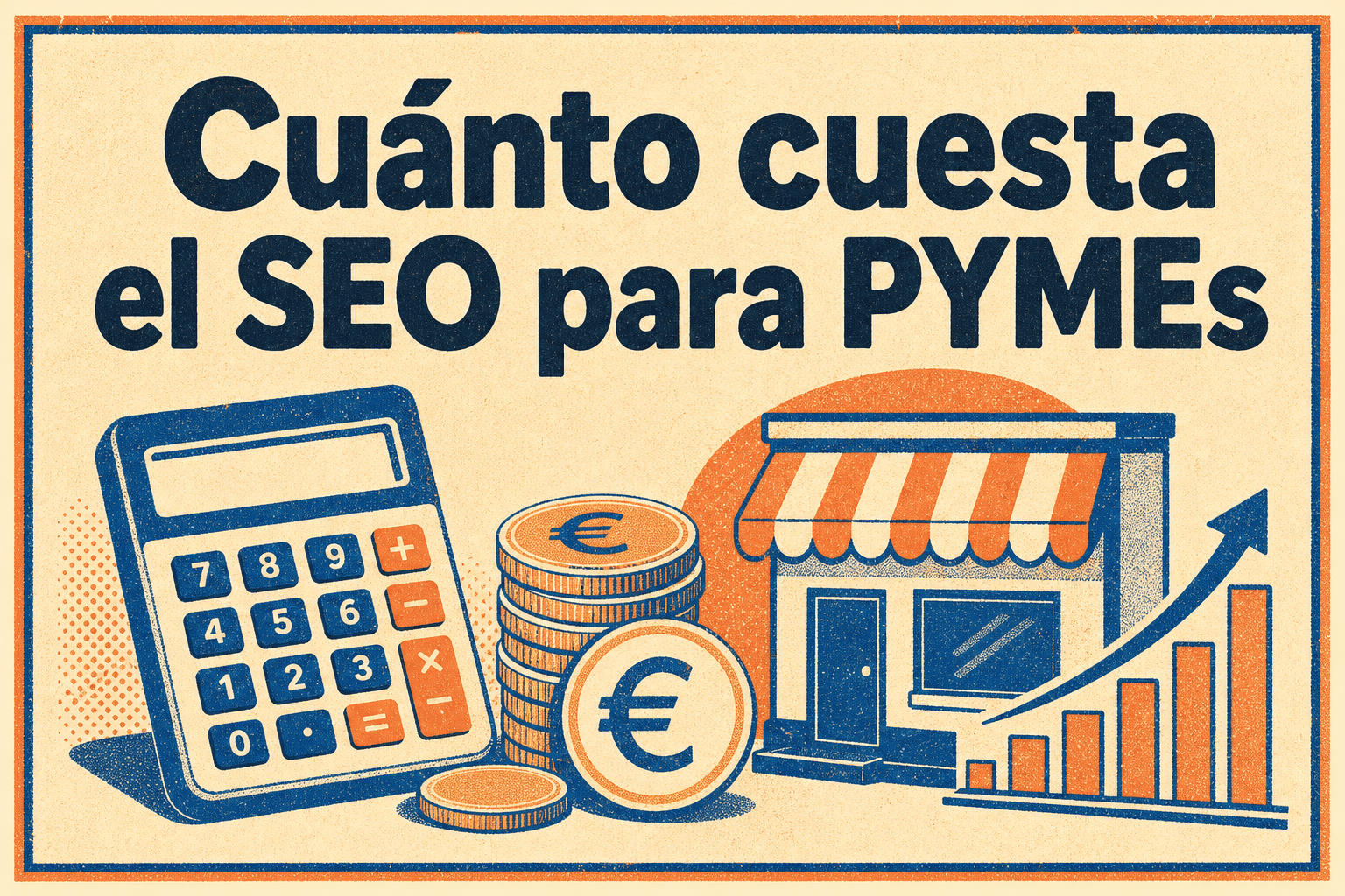 Estilo risografía vintage con su paleta corporativa